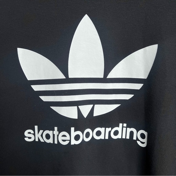 Adidas Skateboarding Men’s Black Trefoil Hoodie Lightweight Sweatshirt, Medium - Picture 5 of 10